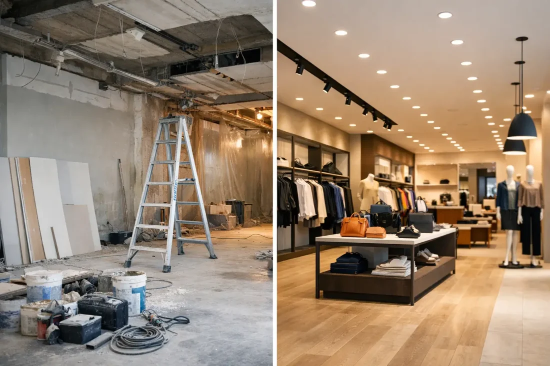 Retail Shop Renovation Before Lease Handover