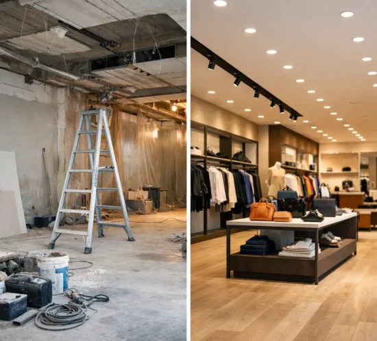 Retail Shop Renovation Before Lease Handover